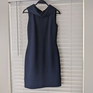 American Living Formal / Business Midi Tailored Shift Dress Navy Size 4